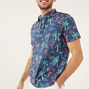 NWT Chubbies Men's The One Man Wolf Pack Friday Button Up Shirt